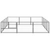 vidaXL Dog Kennel Black 12 m&sup2; Steel