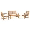 vidaXL Garden Sofa Set Natural Solid teak wood
