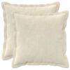 vidaXL Throw Pillow 2 pcs HOUTEN Cream 50 x 50 cm Microfiber Fleece