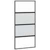 vidaXL Sliding Door with Hardware Set 102.5x205 cm Tempered Glass&Aluminium