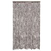 vidaXL Fly Curtain Brown and White 118x220 cm Chenille