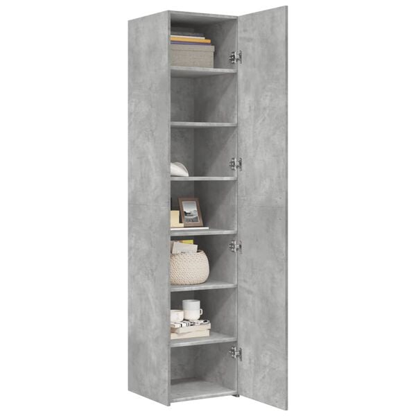vidaXL Highboard Concrete Grey 40x42.5x185 cm Engineered Wood