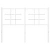 vidaXL Metal Replace Headboard White 120 cm