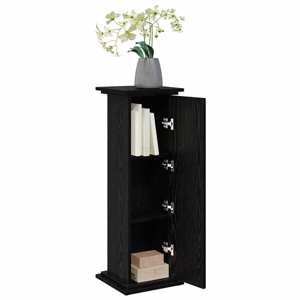 vidaXL Display Stand Black Oak 31 x 30 x 90 cm Engineered wood