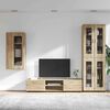 vidaXL TV Cabinet Set with Drawer FLORIN Sonoma Oak Engineered Wood