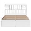 vidaXL Bed Frame without Mattress White 150x200 cm King Size Solid Wood Pine