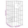 vidaXL Gabion Column Silver 25 x 25 x 50 cm Stainless Steel