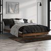 vidaXL Bed Frame without Mattress Brown Oak 120x190 cm Small Double Engineered Wood