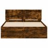vidaXL Bed Frame without Mattress Smoked Oak 135x190 cm Double