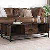 vidaXL Coffee Table Brown Oak 100x57x35 cm Engineered Wood and Metal