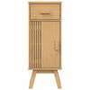vidaXL Bathroom Furniture Set with Drawer 2 pcs Brown Solid Pine wood