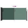 vidaXL Retractable Side Awning Dark Green 100x300 cm