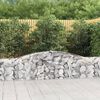 vidaXL Arched Gabion Baskets 4 pcs 400x30x60/80 cm Galvanised Iron