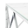 vidaXL Coffee Table Silver 80x80x40 cm Stainless Steel and Glass