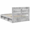vidaXL Bed Frame Concerte Grey 150 x 200 cm Solid Pine Wood