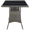 vidaXL Garden Table Grey 170x80x74 cm Poly Rattan