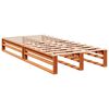vidaXL Bookcase Bed without Mattress Wax Brown 100x200cm Solid Wood Pine