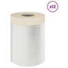 vidaXL Dust Sheet with Adhesive Tape 12 pcs Transparent 30 x 3300 cm