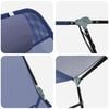 vidaXL Folding Sun Lounger Folding 2 pcs Navy Blue 182 x 55 x 85.5 cm