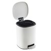 HI Metal Pedal Bin 5 L White