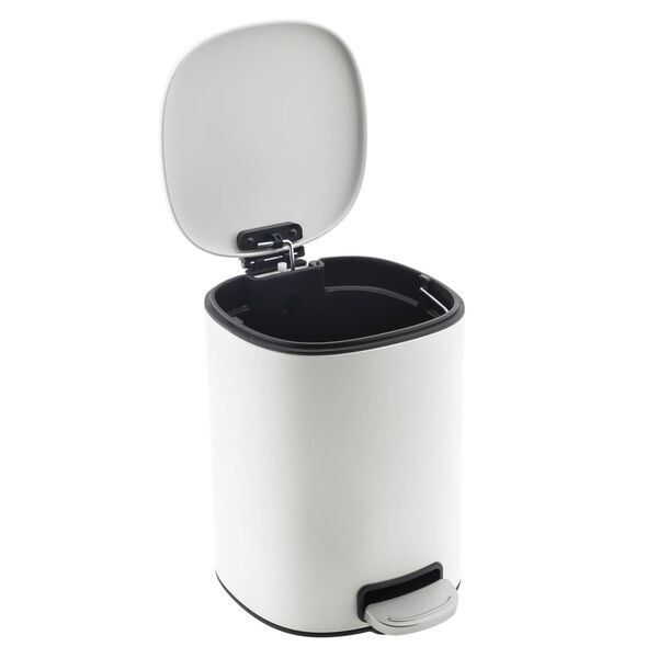 HI Metal Pedal Bin 5 L White