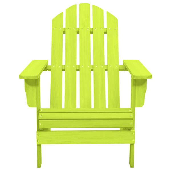 vidaXL Garden Adirondack Chair Solid Fir Wood Green