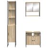 vidaXL Bathroom Furniture Set 3 pcs Sonoma Oak Engineered Wood