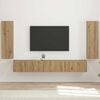 vidaXL Wall-mounted 4 pcs Artisan Oak