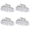 vidaXL Ceiling Lamp | Set of 4 | Chrome | Metal frame, Glass shades | Medium