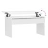 vidaXL Coffee Table White 102x50.5x52.5 cm Engineered Wood