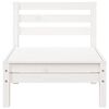 vidaXL Garden Sofa 3-Seater White Solid Wood Pine