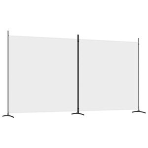 vidaXL 2-Panel Room Divider White 348x180 cm Fabric