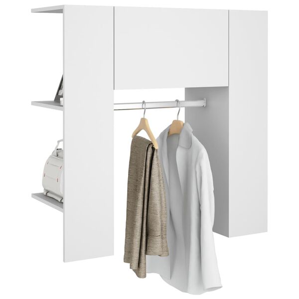 vidaXL Hallway Cabinet White 97.5x37x99 cm Engineered Wood