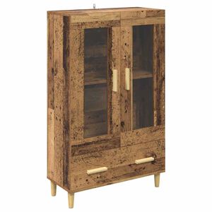 vidaXL Highboard with Drawer Old Wood 70 x 31 x 115 cm Engineered Wood