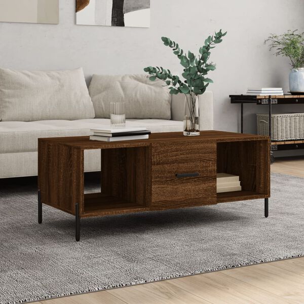 vidaXL Coffee Table Brown Oak 102x50x40 cm Engineered Wood