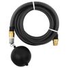 vidaXL Suction Hose with Brass Connectors Black 1.1" 20 m PVC