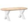 vidaXL Coffee Table Legs X-Shaped 2 pcs White 50x(42-43) cm Steel