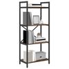 vidaXL Bookshelf Smoked Oak 56 x 34 x 133.5 cm Engineered Wood