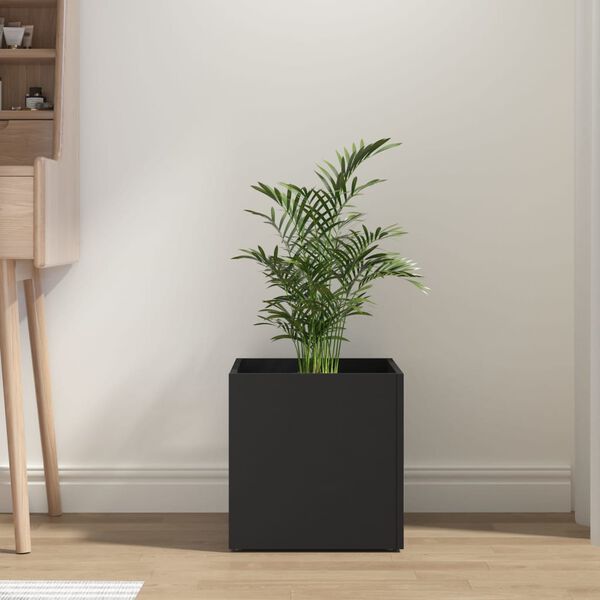 vidaXL Planter Box Black 40x40x40 cm Engineered Wood