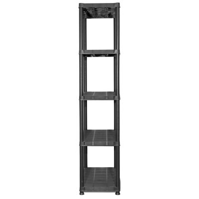 vidaXL Storage Shelf 5-Tier Black 71x38x170 cm Plastic