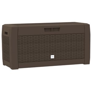 vidaXL Garden Storage Box Brown 119x48x60 cm Polypropylene