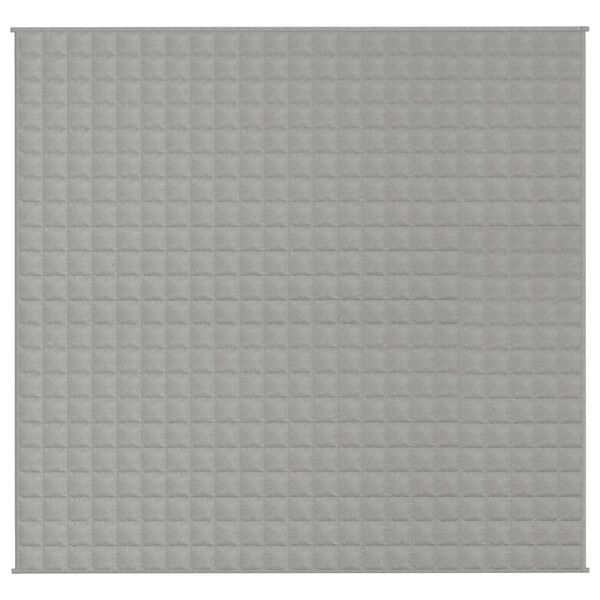 vidaXL Weighted Blanket Grey 220x230 cm King 11 kg Fabric