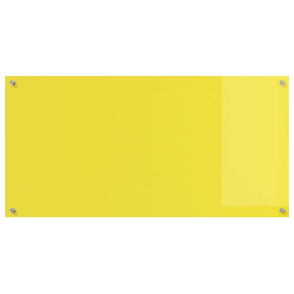 vidaXL Kitchen Backsplash Yellow 120 x 60 cm Tempered Glass