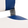 vidaXL Foldable Boat Seat 2 Set Blue and White 41x36x48 cm