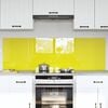 vidaXL Kitchen Backsplash 2 pcs Yellow 80 x 50 cm Tempered Glass