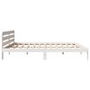 vidaXL Bed Frame without Mattress White 180x200 cm Super King Solid Wood Pine