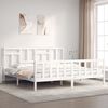 vidaXL Bed Frame without Mattress White 200x200 cm Solid Wood Pine