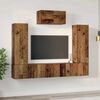 vidaXL TV Cabinet Set Wall-mounted 7 pcs Old Wood Engineered Wood