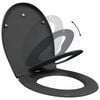 vidaXL Toilet Seat Anthracite 47 x 37 x 4 cm Duroplast
