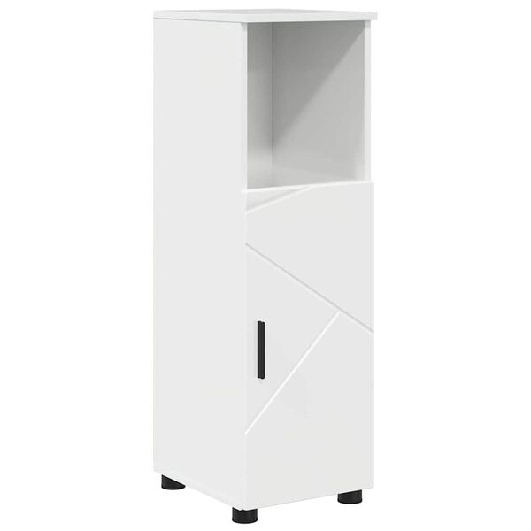 vidaXL Bathroom Cabinet with Storage High Gloss White 30 x 35 x 95 cm